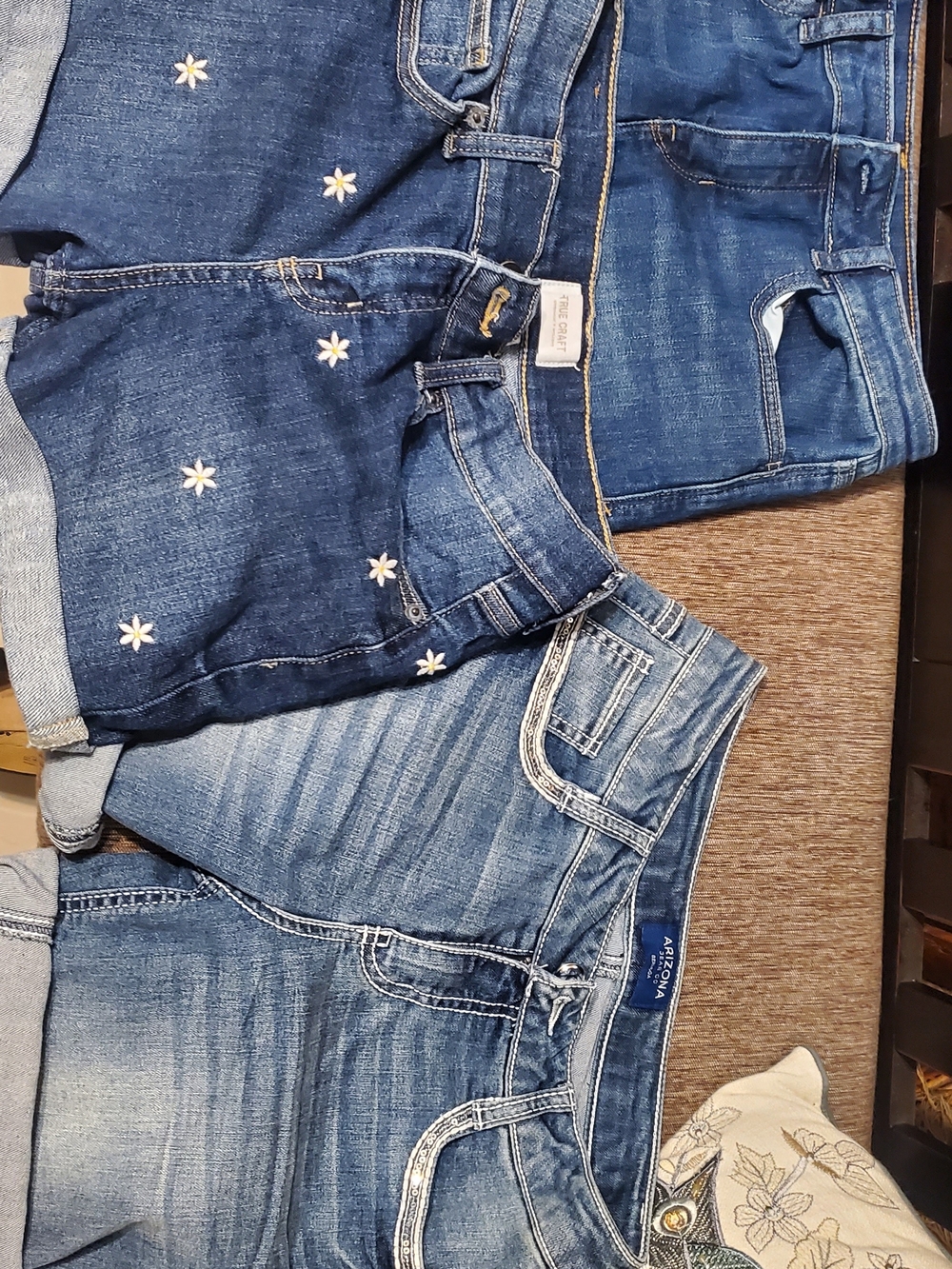 AeroBlue Girl's Set Of 3 Light Blue Denim Shorts - Embroidered & Washed Styles